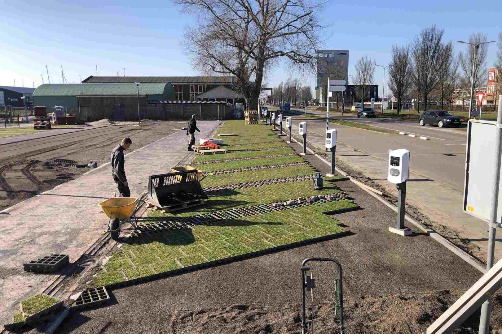 Groene parking BVB Landscaping grastegelfundatie Vlissingen Oceanwide