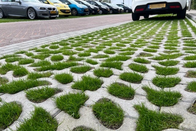 Groene Parkeerplaats Zoeterwoude grastegelsubstraat
